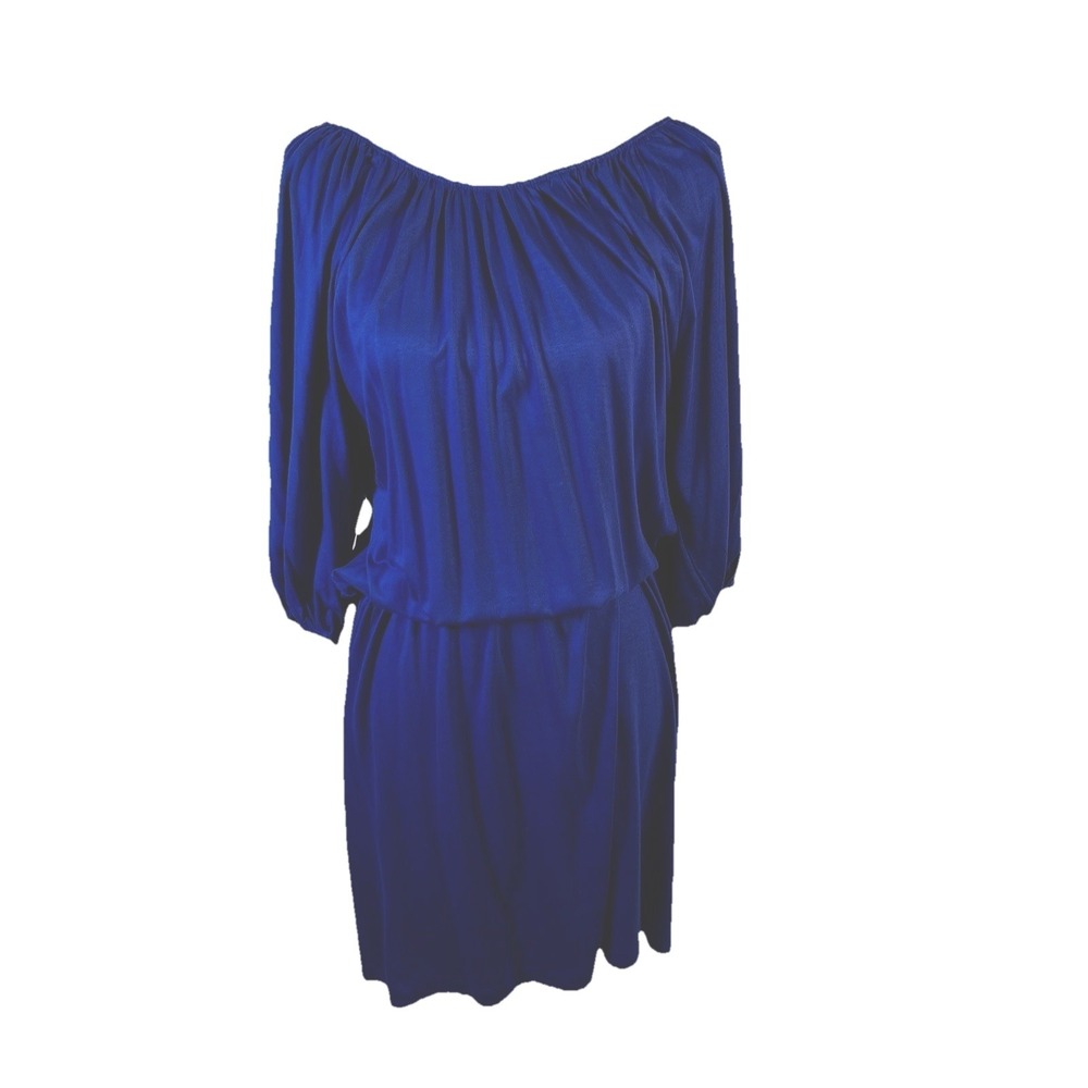 Talbots Dress Women's Sz M Stretch‎ Knit 3/4 Sleeve Elastic Waist Flattering